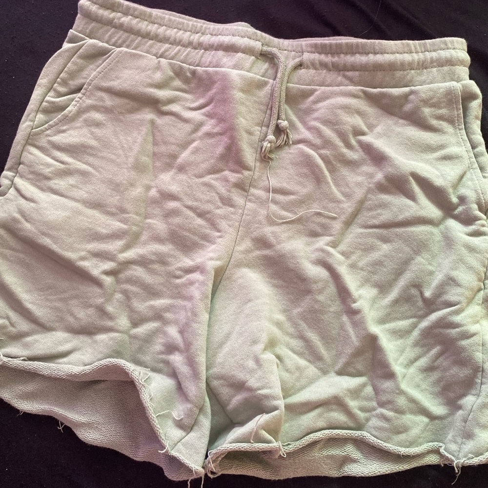 mint green H&M activewear shorts